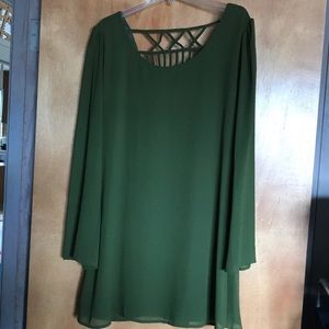 Olive “Want and Need” long sleeved dress